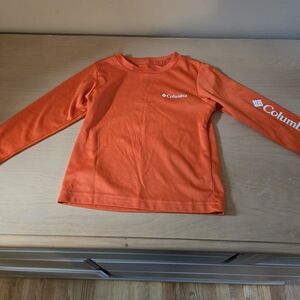 Columbia Omni-Shade Crew Neck Long Sleeve Sun & Swim Shirt Orange Toddler Boy 3T